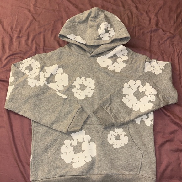 Denim Tear Hoodie Gray
